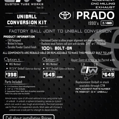 Toyota Prado Uniball Conversion Kit